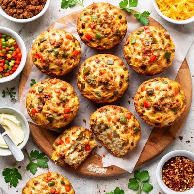 Image of Sausage Pepper Muffins Oamc