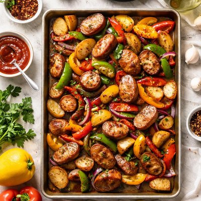 Image of Sausage Peppers and Potatoes