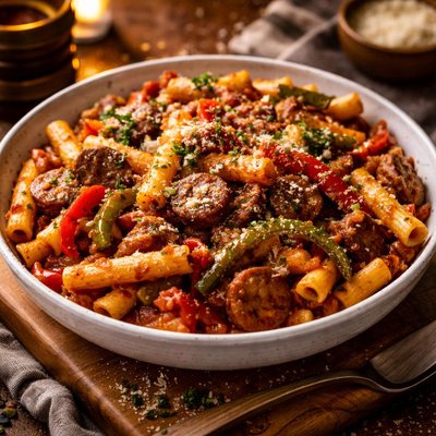 Image of Sausage Peppers Ziti Marinara