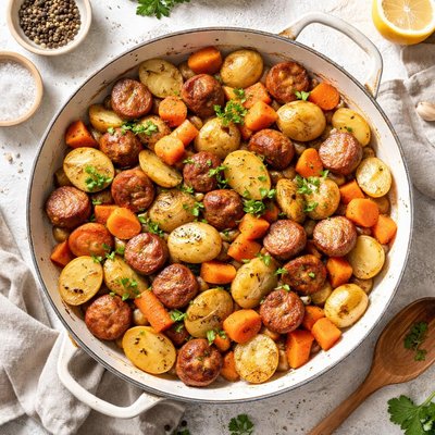 Image of Sausage Potato and Carrot One Dish Supper