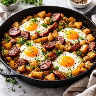 Image of Sausage Potato and Egg Skillet