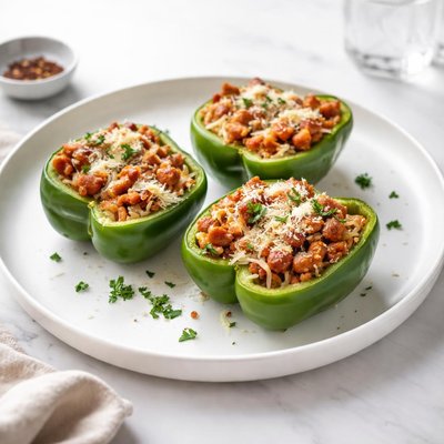 Image of Sausage Stuffed Green Bell Peppers