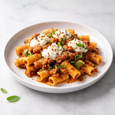 Image of Sausage Tomato Ricotta Maccheroni Maccheroni Alla Salsiccia E R