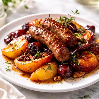 Image of Sausage with Warm Fruit