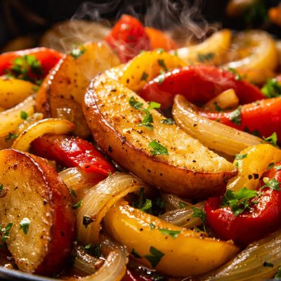 Image of Sauteed Apple Onion N Bell Pepper