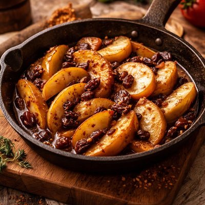 Image of Sauteed Apples W Raisins Cognac 8