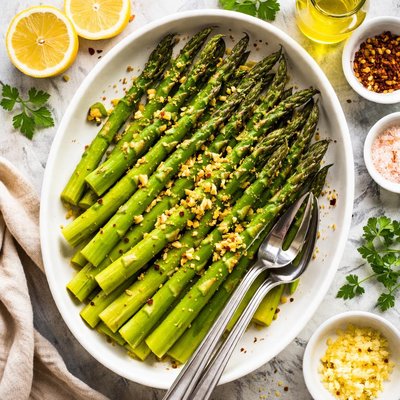 Image of Whole30 Sauteed Asparagus with Lemon and Garlic