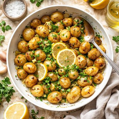 Image of Sauteed Baby Potatoes with Lemon Butter and Parsley