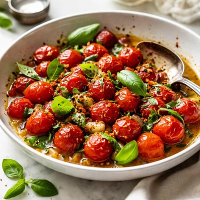 Image of Sauteed Cherry Tomatoes with Mediterranean Herbs