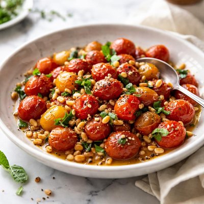Image of Sauteed Cherry Tomatoes with Pine Nuts