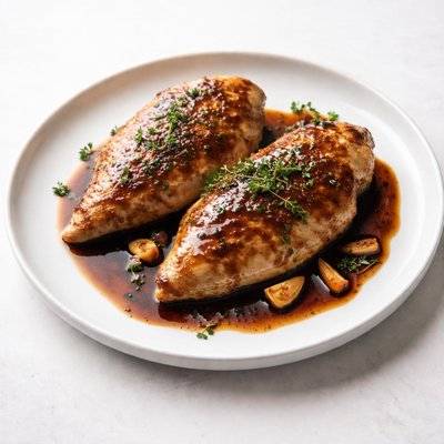 Image of Sauteed Chicken Breasts with Balsamic Vinegar Pan Sauce