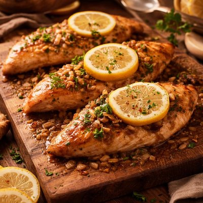Image of Sauteed Chicken Breasts with Lemon and Sherry