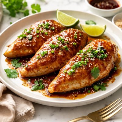 Image of Sauteed Chicken Breasts with Soy Glaze