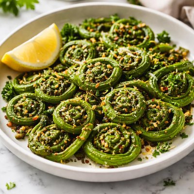 Image of Sauteed Fiddlehead Ferns Basic Recipe