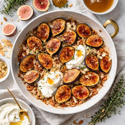 Image of Sauteed Fresh Fig and Almond Dessert