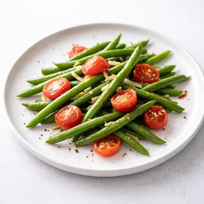 Image of Sauteed Green Beans and Cherry Tomatoes