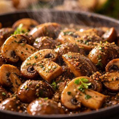 Image of Sauteed Mushrooms with Sherry and Garlic