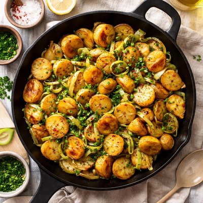 Image of Sauteed Potatoes and Leeks