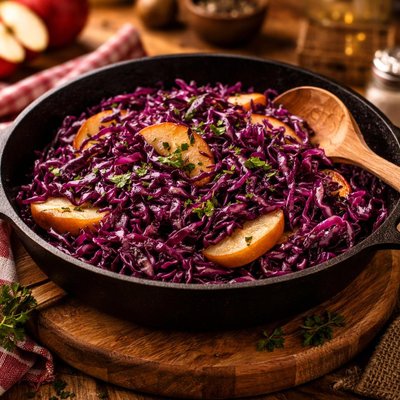 Image of Sauteed Red Cabbage with Apples