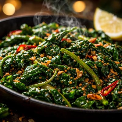 Image of Sauteed Spinach with Indian Spices