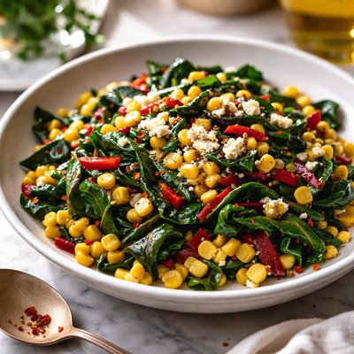 Image of Sauteed Swiss Chard and Corn