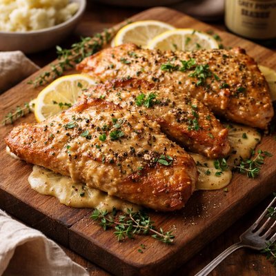 Image of Sauteed Turkey Cutlet Grey Poupon