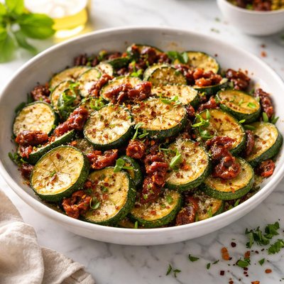 Image of Sauteed Zucchini with Sun Dried Tomatoes