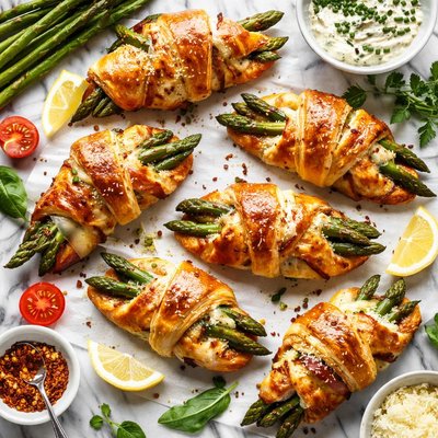 Image of Savory Asparagus Croissants