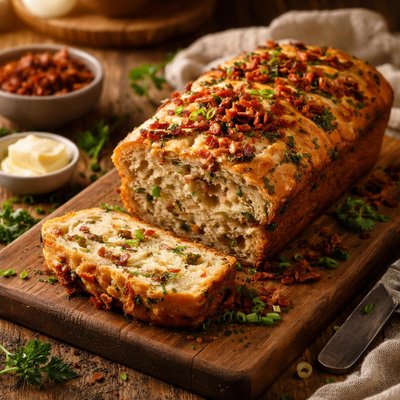 Image of Vegetarian Savory Bacon Bread