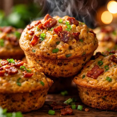 Image of Savory Bacon Muffins
