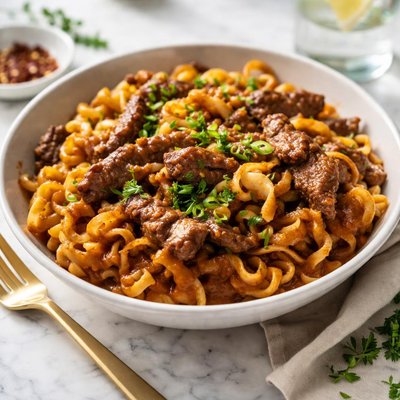Image of Savory Beef and Noodles