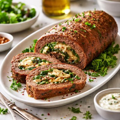 Image of Whole30 Savory Beef Roll with Spinach and Cheese