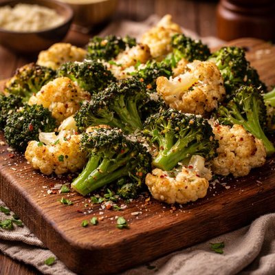 Image of Savory Broccoli and Cauliflower