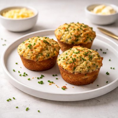 Image of Savory Cheddar and Chive Muffins