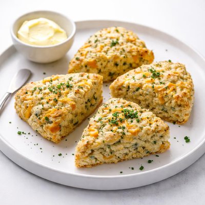 Image of Vegan Savory Cheddar and Herb Scones