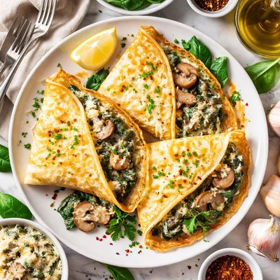 Image of Savory Crepes Florentine