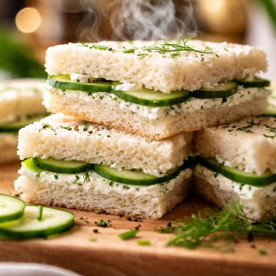 Image of Savory Cucumber Finger Sandwiches
