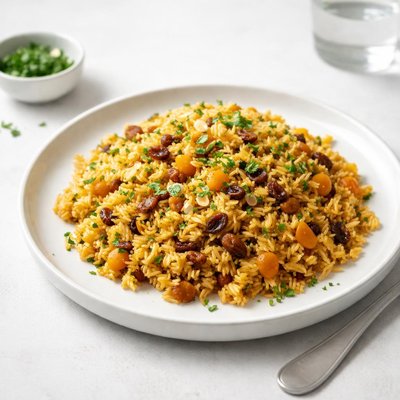 Image of Savory Curried Rice with Dried Fruit