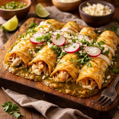 Image of Savory Delicious Enchiladas Verdes