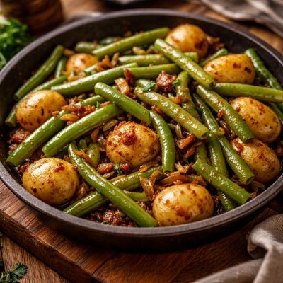 Image of Whole30 Savory Green Beans and Potatoes