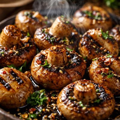 Image of Champiñones a la Parrilla a la Mediterránea de la Dieta