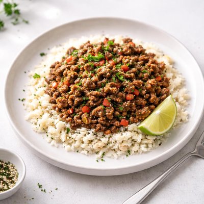Image of Carne Molida Sabrosa de Ternera con Arroz Keto