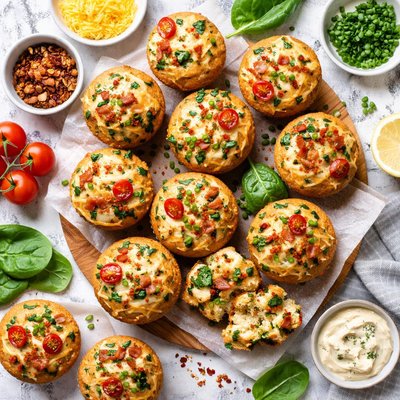 Image of Savory Lunchtime Muffins