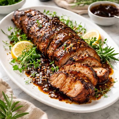 Image of Savory Molasses Grilled Pork Tenderloin