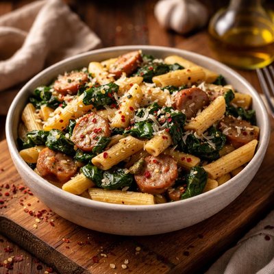 Image of Savory Sausage and Spinach Penne