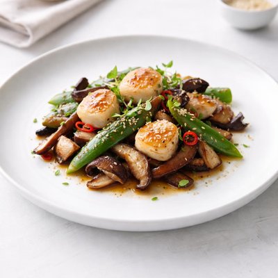 Image of Scallop and Shiitake Stir Fry