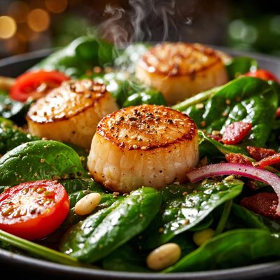 Image of Scallop and Spinach Salad
