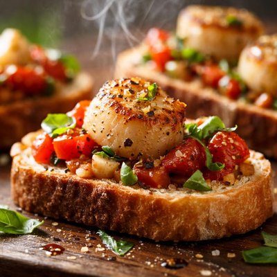 Image of Scallop Bruschetta