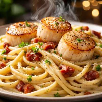 Image of Scallop Carbonara