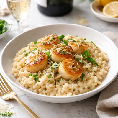 Image of Scallop Risotto with Champagne